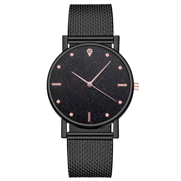 Women's Casual Quartz Watch With Alloy Case Silicone Strap And Round Dial