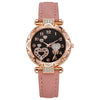 Women's Casual Quartz Watch With Plastic Case Imitation Leather Strap And Stainless Steel Pin Buckle Round Dial