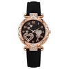 Women's Casual Quartz Watch With Plastic Case Imitation Leather Strap And Stainless Steel Pin Buckle Round Dial
