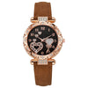 Women's Casual Quartz Watch With Plastic Case Imitation Leather Strap And Stainless Steel Pin Buckle Round Dial