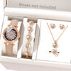 Women's Casual Quartz Watch With Round Dial Pin Buckle Imitation Leather Strap And Alloy Case