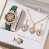 Women's Casual Quartz Watch With Round Dial Pin Buckle Imitation Leather Strap And Alloy Case
