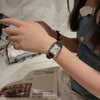 Women's Casual Retro Rectangular Alloy Belt Watch In Artistic Style