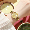 Women's Casual Simple Round Quartz Watch With Stainless Steel Belt And Alloy Case