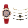 Women's Casual Sports Outdoor Watch Set Alloy Case And Strap Mineral Reinforced Glass Mirror Round Dial