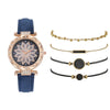 Women's Casual Sports Outdoor Watch Set Alloy Case And Strap Mineral Reinforced Glass Mirror Round Dial