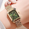 Women's Casual Square Alloy And Stainless Steel Band Fashion Quartz Watch