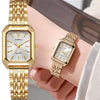 Women's Casual Square Alloy And Stainless Steel Band Fashion Quartz Watch