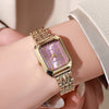 Women's Casual Square Alloy And Stainless Steel Band Fashion Quartz Watch