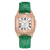 Women's Casual Square Alloy Case Imitation Leather Strap Watch