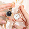 Women's Casual Versatile Alloy Watch With Round Dial And Stainless Steel Clasp