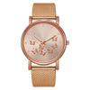Women's Casual Watch Butterfly Design Round Dial Silicone Band Plastic Case Stainless Steel Buckle