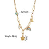 Women's Ceramic Necklace Accessories Handmade With Stainless Steel And Titanium Steel Long O Shaped Chain Electroplated With Constellation Doll Crown Heart Shape And More Patterns