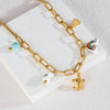 Women's Ceramic Necklace Accessories Handmade With Stainless Steel And Titanium Steel Long O Shaped Chain Electroplated With Constellation Doll Crown Heart Shape And More Patterns
