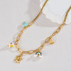 Women's Ceramic Necklace Accessories Handmade With Stainless Steel And Titanium Steel Long O Shaped Chain Electroplated With Constellation Doll Crown Heart Shape And More Patterns