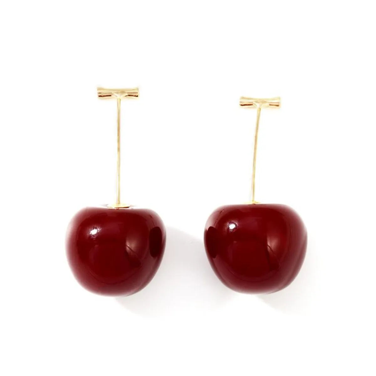 Womens Cherry Sweet And Cute Resin Earrings Nhnz122016