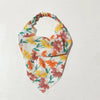 Women's Chiffon Geometric Triangle Scarf With Tie Dye Pattern And Elastic Band For Wrap Or Hair Band Use