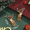 Women's Christmas Alloy Drop Earrings With Zircon Accents And Electroplated Holiday Hat Tree Elk And Gingerbread Man Designs