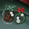Women's Christmas Alloy Drop Earrings With Zircon Accents And Electroplated Holiday Hat Tree Elk And Gingerbread Man Designs