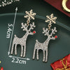 Women's Christmas Alloy Drop Earrings With Zircon Accents And Electroplated Holiday Hat Tree Elk And Gingerbread Man Designs