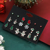 Women's Christmas Cartoon Character Earrings Set With Zinc Alloy Snowman And Christmas Tree Designs Stainless Steel Posts And Electroplated Finish