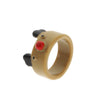Women's Christmas Cartoon Resin Ring With Tree And Elk Motifs Geometric Dripping Oil Finish