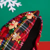 Women's Christmas Cloth Hair Band With Diamond Design And Ginger Cake Man Shape