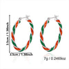 Women's Christmas Deer Earrings With Sparkling Rhinestone Detail Electroplated Alloy Design And Stainless Steel Ear Needles