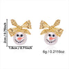 Women's Christmas Deer Earrings With Sparkling Rhinestone Detail Electroplated Alloy Design And Stainless Steel Ear Needles