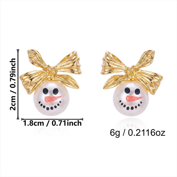 Women's Christmas Deer Earrings With Sparkling Rhinestone Detail Electroplated Alloy Design And Stainless Steel Ear Needles