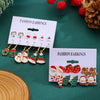Women's Christmas Earrings Set With Santa Claus Snowflake Christmas Tree And Elk Designs Rhinestone Geometric Zinc Alloy Earrings