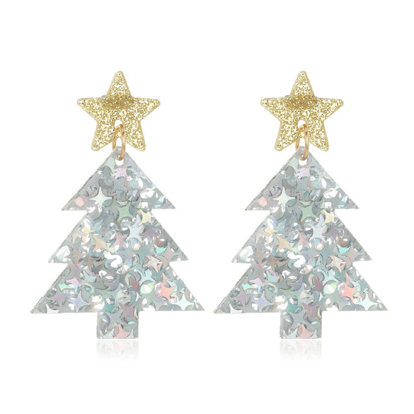 Women's Christmas Elk Bell Drop Earrings Electroplated Alloy Holiday Animal Jewelry With Stainless Steel Posts