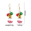 Women's Christmas Elk Bell Drop Earrings Electroplated Alloy Holiday Animal Jewelry With Stainless Steel Posts