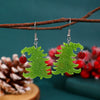 Women's Christmas Santa Claus Acrylic Earrings With Engraved Star Geometric Design Festive Statement Jewelry