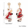 Women's Christmas Santa Claus And Elk Drop Earrings Exaggerated Colorful Rhinestone Alloy Electroplated Ear Hooks