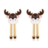 Women's Christmas Santa Claus And Elk Drop Earrings Exaggerated Colorful Rhinestone Alloy Electroplated Ear Hooks