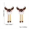 Women's Christmas Santa Claus And Elk Drop Earrings Exaggerated Colorful Rhinestone Alloy Electroplated Ear Hooks