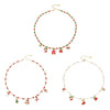 Women's Christmas Seed Bead Chain Necklace With Santa Claus Snowflake And Reindeer Pendants Electroplated Titanium Steel Geometric Design
