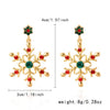 Women's Christmas Snowflake Drop Earrings With Diamond Accents Alloy Electroplated Retro Holiday Jewelry
