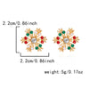 Women's Christmas Snowflake Drop Earrings With Diamond Accents Alloy Electroplated Retro Holiday Jewelry