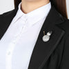 Women's Christmas Snowman Brooch With Zircon Microsetting Copper Decorative Jewelry Accessory