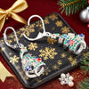 Women's Christmas Spiral Tree Earrings With Colorful Sparkling Cubic Zirconia Copper Star And Wave Design Festive Jewelry Accessories