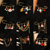 Women's Christmas Star Brooch Zinc Alloy Festive Bow Snowflake Reindeer Tree Design Electroplated Holiday Jewelry Pin