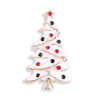 Women's Christmas Tree Brooch Alloy Pin With Dripping Oil Finish And Artificial Gemstone Embellishments