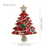 Women's Christmas Tree Brooch With Enamel Glaze And Rhinestone Embellishments Dripping Glaze Alloy Pin For Coats And Suits