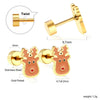 Women's Christmas Tree Earrings Cute Simple Festival Design Stainless Steel Electroplated Earrings For Holiday And Winter Styling
