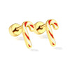 Women's Christmas Tree Earrings Cute Simple Festival Design Stainless Steel Electroplated Earrings For Holiday And Winter Styling