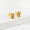 Women's Christmas Tree Earrings Stainless Steel Electroplated Geometric Holiday Fashion Jewelry