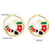 Women's Christmas Tree Earrings Stainless Steel Electroplated Geometric Holiday Fashion Jewelry