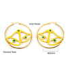 Women's Christmas Tree Earrings Stainless Steel Electroplated Geometric Holiday Fashion Jewelry